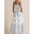 thumbnail image 2 of Women's Smocked Ruffled Square Neck Maxi Dress with Pockets for Everyday Wear Soft Flowing Fit 80% Polyester 20% Cotton, 2 of 9