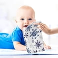 thumbnail image 5 of SKYSONIC Purple Blue Snowflakes Baby Muslin Washcloths Face Towel, 3 PCS Merry Christmas Burp Cloths Cotton Wipes Infant Wash Cloth for Newborn Boys Girls 12"x12", 5 of 7