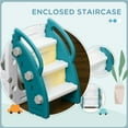 thumbnail image 3 of Canddidliike 8 in 1 Kids Slide for Kids Age 1-3 Years, Indoor Kids Slide Playset with Basketball Hoop, Climber, Telescope, Tunnel, Steering Wheel, Aisle, Storage Baskets, Yellow, 3 of 7