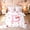 White Pink D, variant on meiyoeat Cherry Letter T Full Size Bedding Sets for Girls, Fruit Bow Full Size Bed in a Bag for Bedroom, Pink, Pink Reversible, 7pcs