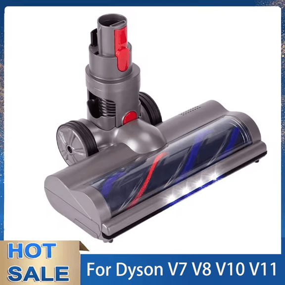 Roller Brush Head Replacement for Dy*son V7 V8 V10 V11 V15 Cordless Vacuum Cleaner Quick-Release Motorhead with LED Headlight