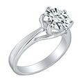 thumbnail image 4 of AFFY 1.75 Carat Diameter 8MM G-H-I Color Moissanite Engagement Ring Solitare 14K White Gold Over Sterling Silver Ring Size-8, 4 of 4