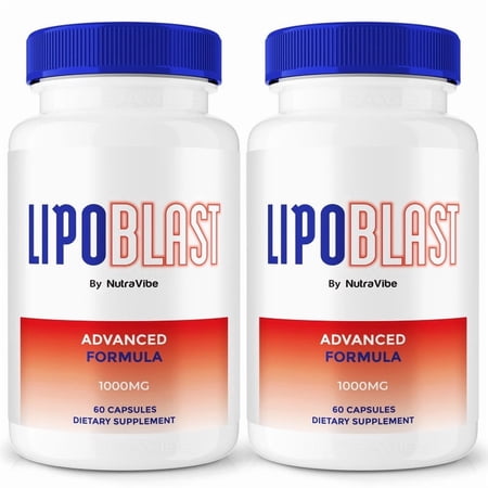 (2 Pack) LipoBlast – Natural Daily Pill Formula Designed to align with Fitness Goals, Support active Lifestyle & Body Balance | Just 2 Easy-to-Swallow Pills Daily (120 Capsules)