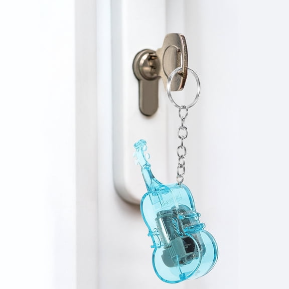 Music Box Violin Keychain with Sound, Cute Tiny Violin Ornament Key Chains for Women, Couples, Lovers, Acrylic Charm Pendant for Bags