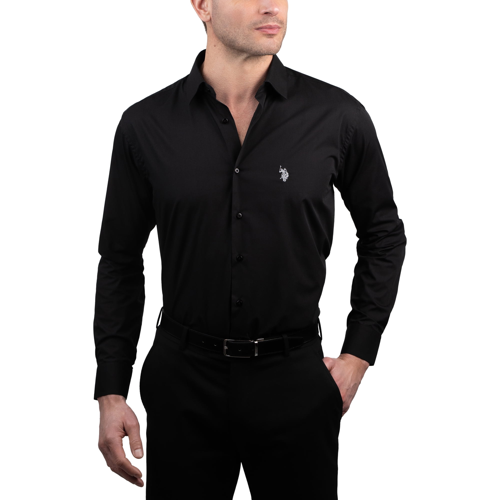 U.S. Polo Assn. Mens Dress Shirt Regular Fit Long Sleeve Button Down