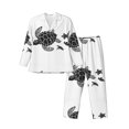 thumbnail image 1 of Fotbe Family Of Sea Turtles Pijama de Hombre con Estampado de Manga Larga, Conjunto de 2 Piezas, Ropa de Dormir Suave y Cómoda con Bolsillos-Large, 1 of 7