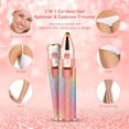 thumbnail image 2 of Painless Precision: USB Rechargeable Eyebrow Razor & Facial Hair Removal Tool for Women with LED Light, 2 of 4