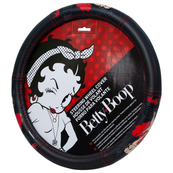 Plasticolor 006783R01 Betty Boop Skyline - Funda Para Volante Con Agarre Rápido