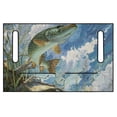 thumbnail image 2 of chaqlin Golf Cart Seat Covers Easy to Install with Front Pockets, Compatible with Sports Outdoors Golfcart Seat Cover(Pike Fish Art Design), 2 of 8
