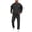 Black, variant on Aofany Sweatsuits for Men 2 Piece Sweatshirt And Sweatpants Set Plus Size Winter Fleece Crewneck Plush Casual Tracksuit