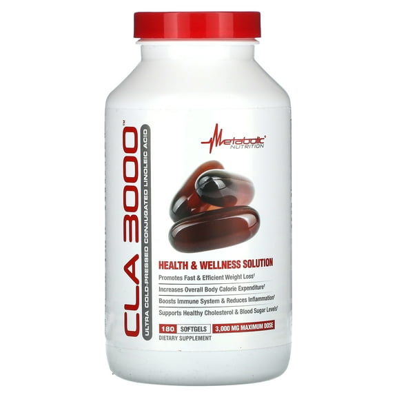 Metabolic Nutrition CLA 3000, 180 Softgels (1,000 mg per Softgel)