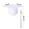 thumbnail image 2 of LYTRYCAMEV University-Approved Matte Graduation Cap 2025 - Adjustable Elastic Band for Commencement Speeches & Cap Toss,Dark Green, 2 of 5