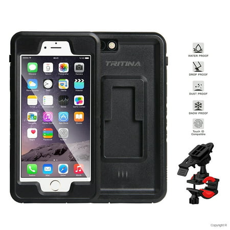 Tritina Bike Phone Mount for iPhone 6,6s Waterproof IP68 Shockproof Holder Case for Motorcycle, Bicycle