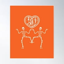 Be Kind Heart Happy Positive Skeleton Unity Day Poster Wall Art, Modern Wall Decor For Living Room Bedroom, 8x12 UNFRAMED