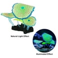 thumbnail image 5 of Soft Silicone Glowing Aquarium Simulation Coral 11cm Height Fluorescence Aquatic Artificial Coral Green, 5 of 6