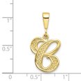 thumbnail image 3 of 10k Yellow Gold Dainty Letter C Initial Name Monogram Necklace Charm Pendant, 3 of 7