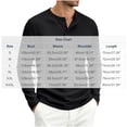 thumbnail image 2 of biudgviw Henley Shirts for Men Long Sleeve Ribbed Knit Button T-Shirt Casual Stylish Loose Fit Tops Fall Clothes Comfy Undershirts(Black,3X-Large), 2 of 5