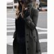 thumbnail image 2 of Autumn Winter Woolen Coat Women's Slim Fit Cardigan Large Coat Women Long Sleeve Single Breasted Stand Collar Woolen Coat, 2 of 4