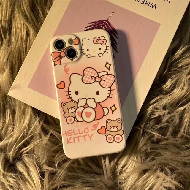 Funda transparente para iPhone 13 Pro Max, carcasa de Hello kitty Cat para iPhone 14 13 12 11 Pro Max Mini 6 6s 7 8 Plus X XR XS Max, color blanco zhangmengya LED