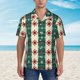 thumbnail image 2 of Balery Christmas Snowflakes Plaid Camisas hawaianas de manga corta para hombre, camisas playeras de corte holgado, camisas de vacaciones con botones,Medium, 2 of 7