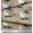 thumbnail image 3 of Soimoi Viscose Chiffon Fabric Rabbit,Sheep & Deer Kids Printed Craft Fabric by The Yard 42 Inch Wide, 3 of 3