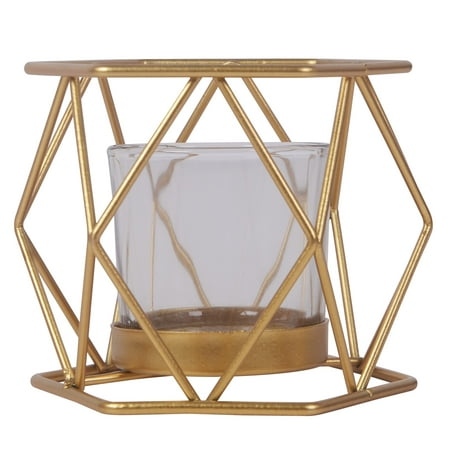 Better Homes & Gardens Geometric Gold Wire Tea Light Candle Holder