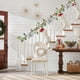 thumbnail image 5 of Adornos navideños de ratán de plástico de 1,8 metros con flores, planta verde de ratán con borde blanco, decoración navideña hecha a mano de ratán, decoración de Halloween de ratán, decoración de otoñ, 5 of 6