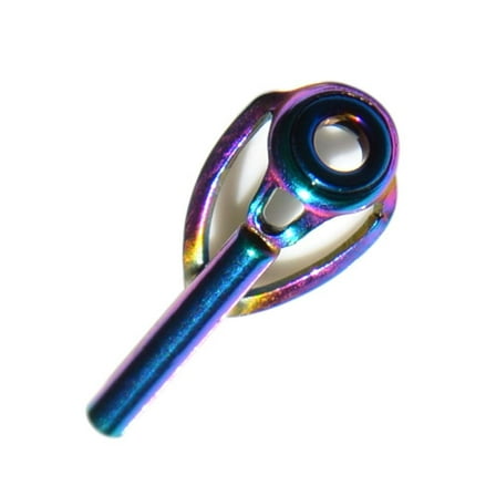 LureSport 10pcs LG4 Top Guide Rainbow Frame Guide Blue Ring Fishing Rod Repair Rod Building Component Repair DIY Accessory