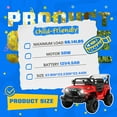 thumbnail image 4 of Xuanlur 12V Ride on Electric Truck Car for Kids, 12V Kids Electric Vehicles w/ Remote Control, 4 Wheel Suspension, USB, Bluetooth, Power Display, Battery Powered Ride on Toys for Boys Girls (Red), 4 of 8