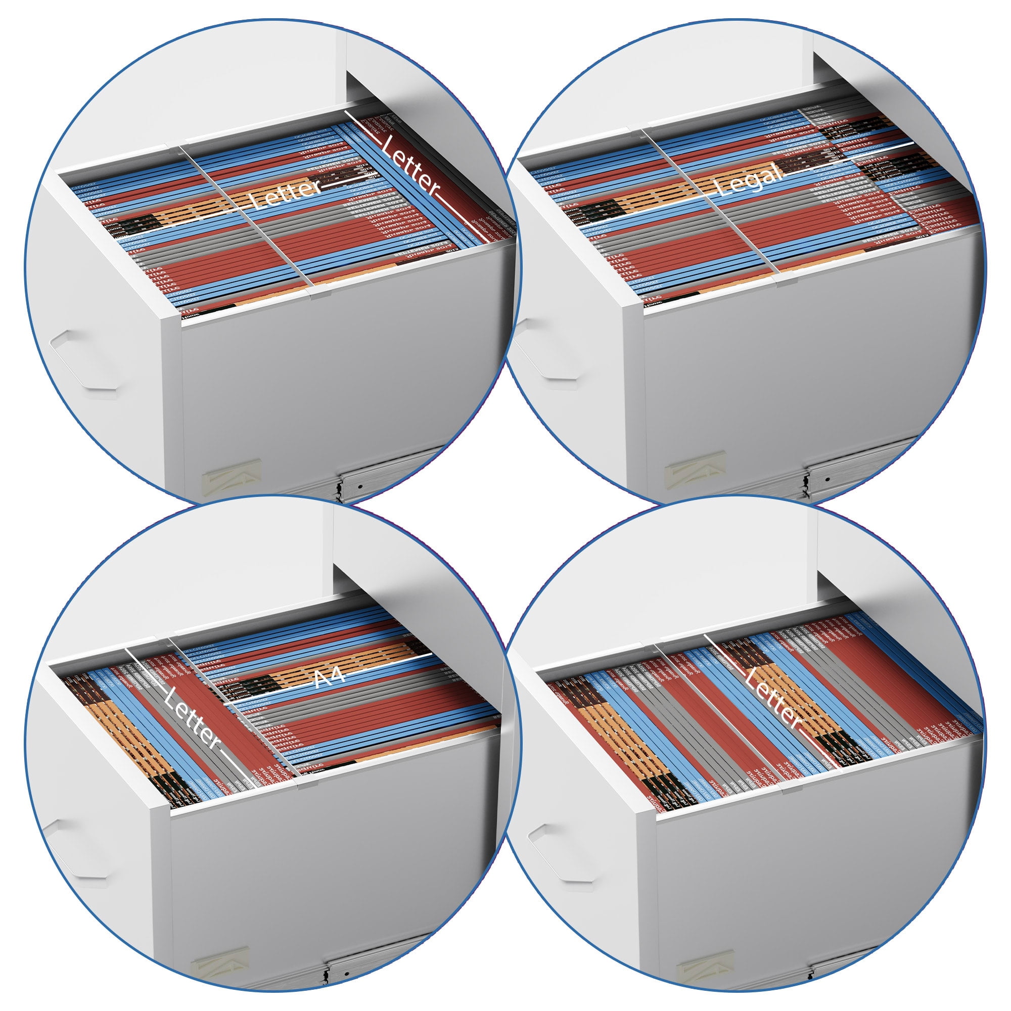 Ouyessir 15" Wide 3-Drawer Vertical White Steel File Cabinet, Metal Filing Cabinet for Home Office