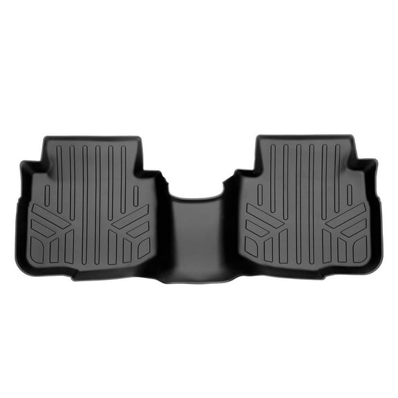 SMARTLINER All Weather Custom Fit Floor Mats 2nd Row Liner Black Compatible With 2020-2021 Subaru Outback/ Legacy