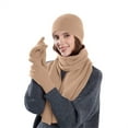 thumbnail image 5 of Women's Winter Knit Warm Hat Beanie Long Scarf and Screen Gloves Set Caps Neck Scarves Collection, 5 of 5