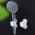 thumbnail image 1 of Soporte de ventosa de silicona para ducha blanca de 2 piezas, sin reemplazo de perforación, ángulo ajustable para satisfacer cualquier necesidad de espacio Soporte de ducha con ventosa para baño ER, 1 of 5