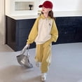 thumbnail image 5 of Girls Sweatpants Set 2 Piece Outfits Quarter Zip Lapel Collar Pullover Kids Sweatshirt Teen Sweatpants Athletic Clothing Set, 5 of 5
