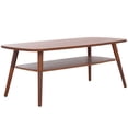 thumbnail image 4 of SAFAVIEH Karou Modern 2 Tier Wood Coffee Table, Walnut, 4 of 10
