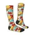 thumbnail image 3 of Daiia Sports Socks Fall Maple Leaves Printed Novelty Crew Socks for Men Women Knee High Socks Cotton Socks Soft & Breathable Support Unisex Socks, 3 of 9