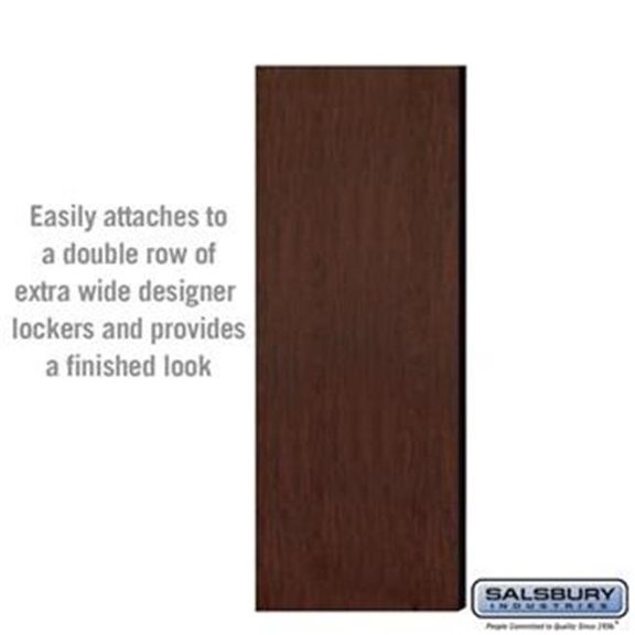 SalsburyIndustries 24 in. Deep Extra Wide Designer Wood Locker Double End Side Panel- Mahogany