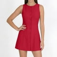 thumbnail image 5 of HAPIMO Women's Dress Crew Neck Sleeveless Short Length Fashionable Casual Wear Modern Classic Red L, 5 of 8