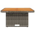 thumbnail image 3 of vidaXL Garden Table Grey 80x80x71 cm Poly Rattan and Acacia Wood, 3 of 5
