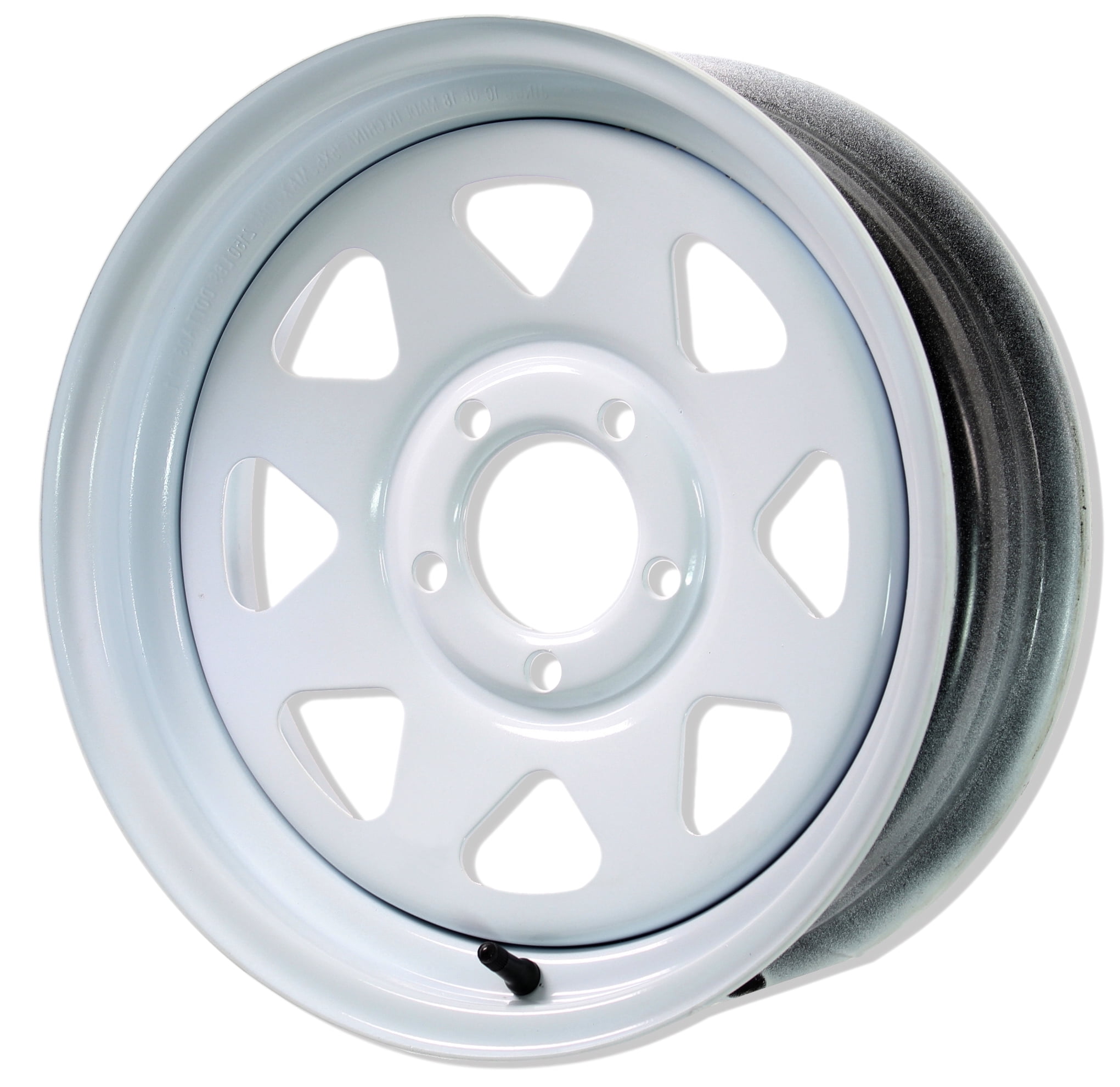 3.19 Center Bore 75PSI eCustomRim Trailer Wheel Rim 14X5.5 J 5-4.5 Silver Modular 2200 Lb