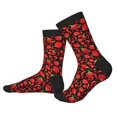 thumbnail image 2 of Vsdgher Tomatoes And Chili Unisex Crew Socks Lightweight Breathable Ventilation Ankle Socks, Mid-calf socks for Daily, 2 of 7