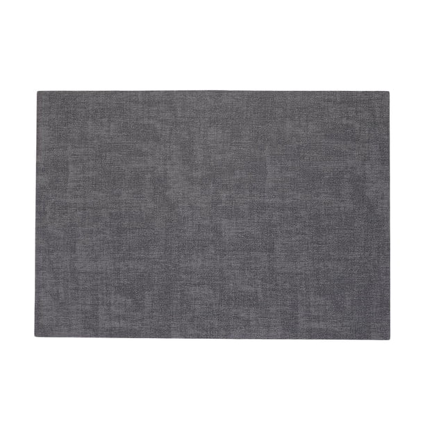 Mantel individual de piel sintética antideslizante para mesa de comedor, decoración para mesa de conferencias y hogar. Negro