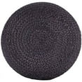thumbnail image 4 of Spitiko Homes 18" Wide Round Pouf Ottoman in Natural and Blue, 4 of 6