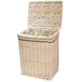 thumbnail image 1 of Laundry Hamper Handwoven Rattan Clothes Basket Laundry Basket with Liner & Lid, 1 of 10