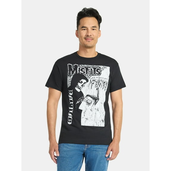 Misfits Men's and Big Men's Fangs Graphic Tee with Short Sleeves, Sizes XS-3XL