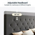 thumbnail image 3 of Sifurni King Size Upholstered Platform Bed Frame with 4 Drawers Storage and Diamond Stitched Button Tufted Headboard, Dark Grey, 3 of 5