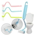 thumbnail image 2 of Toilet Cleaning Brush with Curved Bent Handle for Under Rim and Hard-to-Reach Areas | S Type V Shape Edge Brush for Corner | Floor Drain Stovepipe Sliding Door Tracks Toilet Tracks Cleaning, 2 of 9
