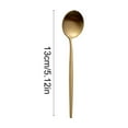 thumbnail image 3 of Stainless Steel Coffee Spoon Long Handle | Iced Tea Stirring Spoon Gold 8.27in | Ergonomic Durable Tree Branch Design | Dishwasher Safe Dessert Soup Utensil, 3 of 6