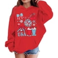 thumbnail image 4 of Girls Patriotic Graphic Print Hooded Sweatshirt 4Th Of July Celebration Casual Clothes, 4 of 4