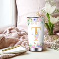 thumbnail image 3 of Monogrammed Gifts for Women personalized gifts for women Initial Gifts for Women 20 Oz Insulated Tumbler Christmas Birthday Gifts for Women Letter T Personalized Initial Tumbler, 3 of 6